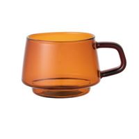 Kinto Sepia sklen. šálek jant. žlutý 4x270 ml