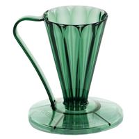 Cafec Flower Deep 27 plastový dripper tmavě zelený