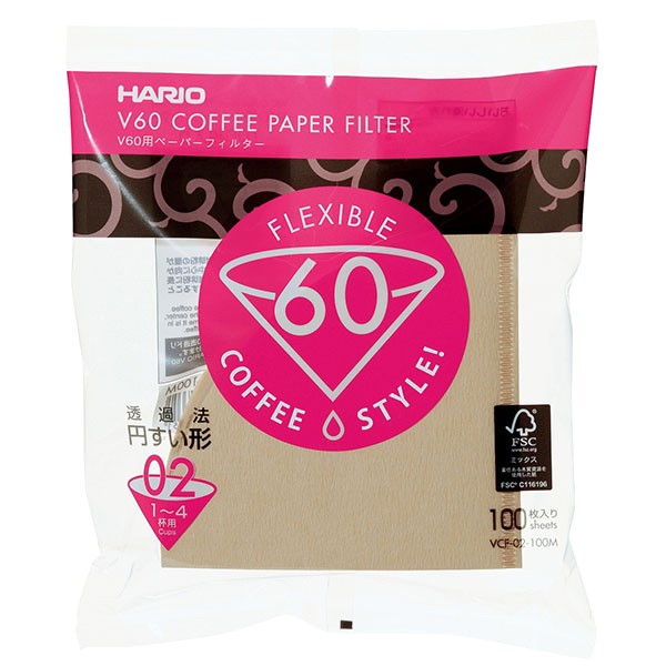 Hario papírové filtry Misarashi V60-02 100 ks