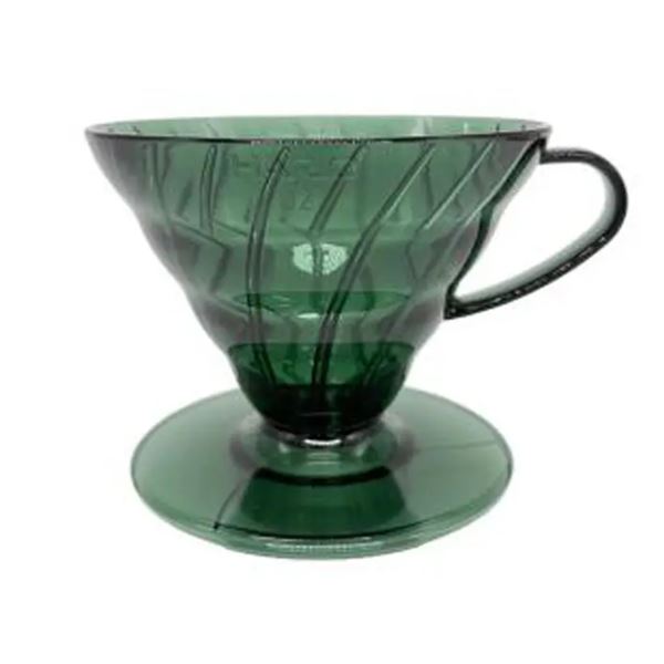 Hario plastový dripper průhledný V60-02 zelený